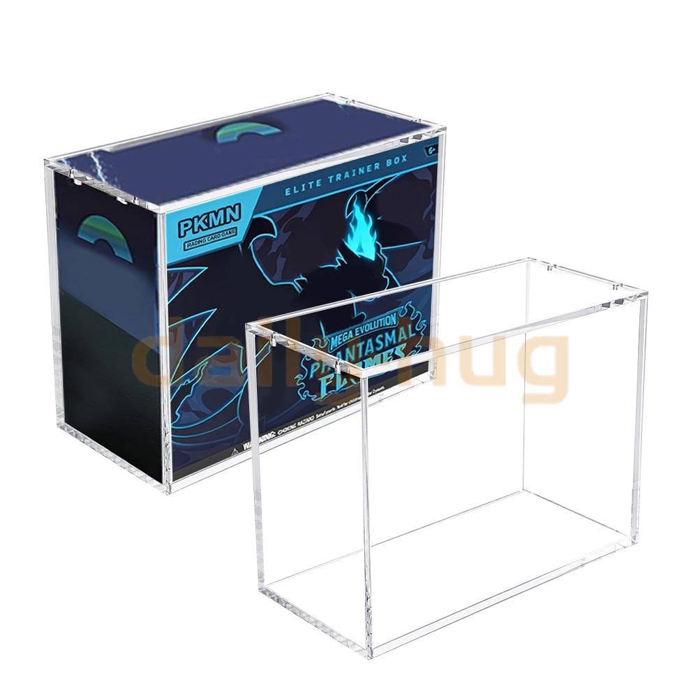 Pokemon ETB Acrylic Display Case for Elite Trainer Box Magnetic 99% UV Rejection
