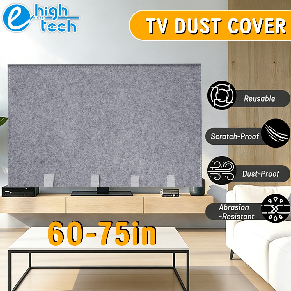 Felt TV Dust Cover Dustproof Television Screen Protector for Pets Anti-Scratch