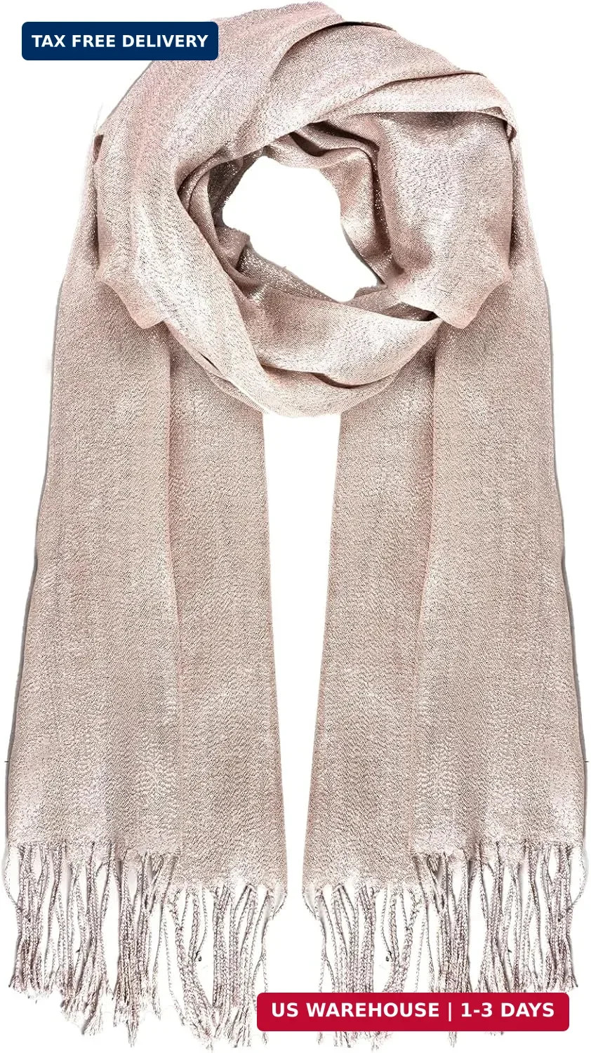 Large Warm Pashmina Scarf for Women Soft Silky Winter Shawl Wrap Evening Scarf
