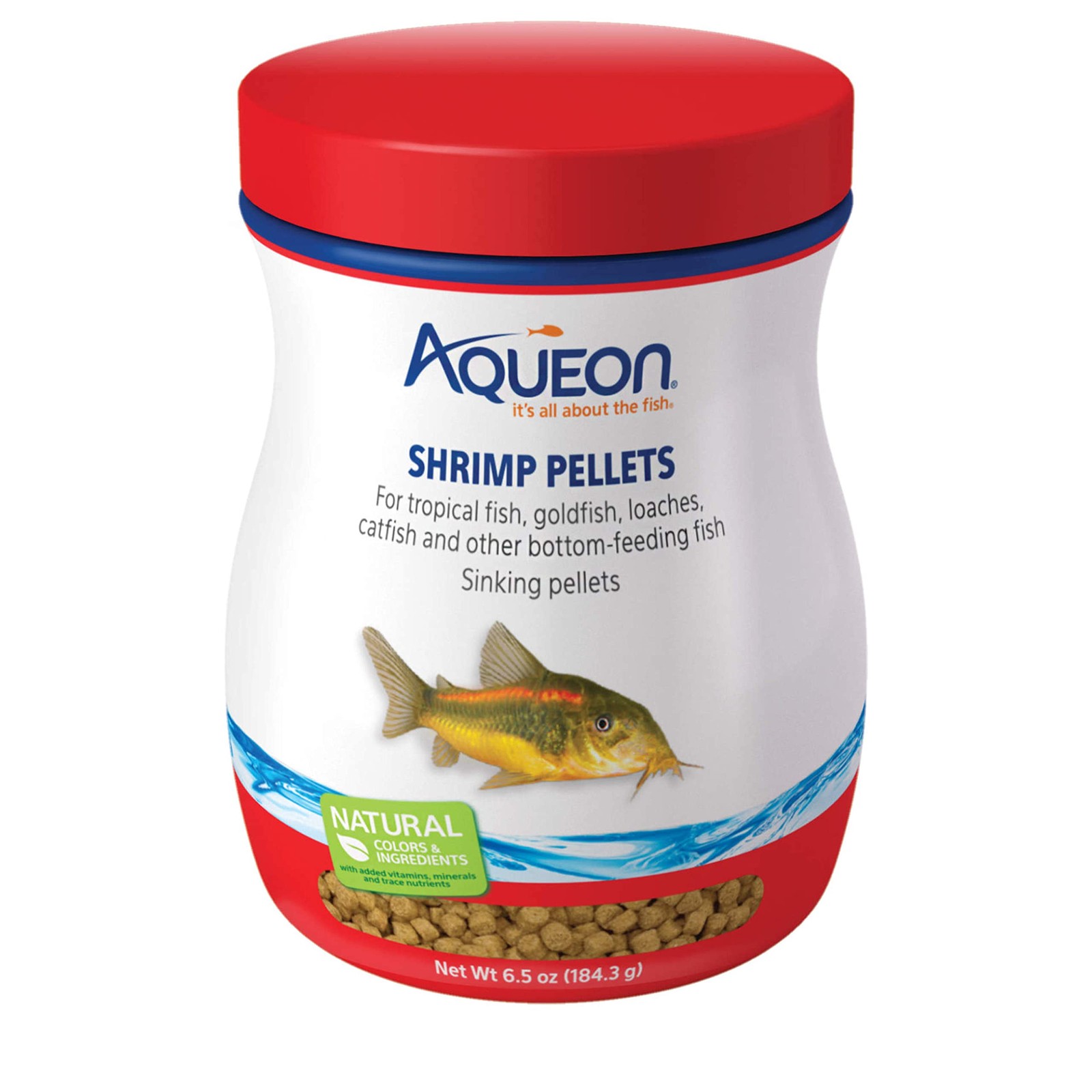 Aqueon Shrimp Pellets Sinking Food For Tropical Fish Goldfish Loaches Catfish