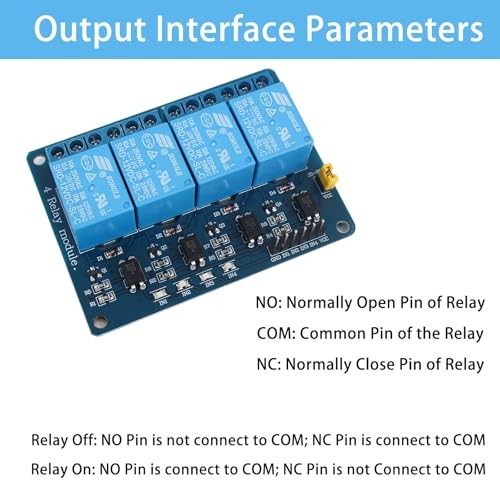 4 Channel DC 12V Relay Module with Optocoupler Control Board and 4 Channel 12V