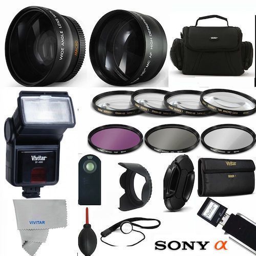 PRO FLASH + WIDE ANGLE LENS+  ZOOM LENS  PRO KIT FOR SONY Cyber-shot DSC-HX400V