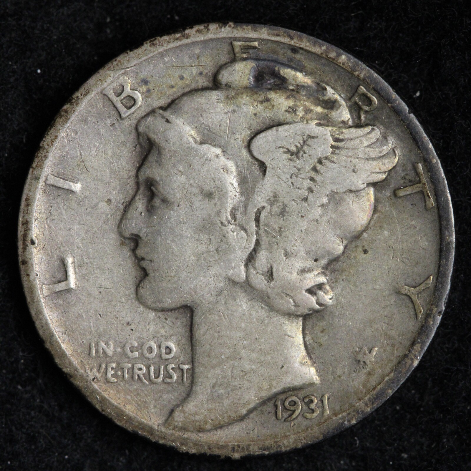 1931 Mercury Silver Dime CHOICE VF E262 T