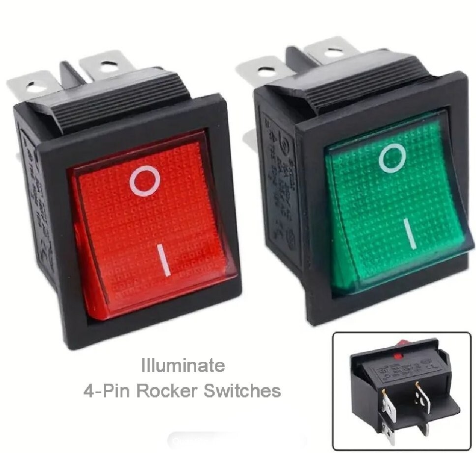 Carpet cleaning Extractor 4-Pin Rocker Switches