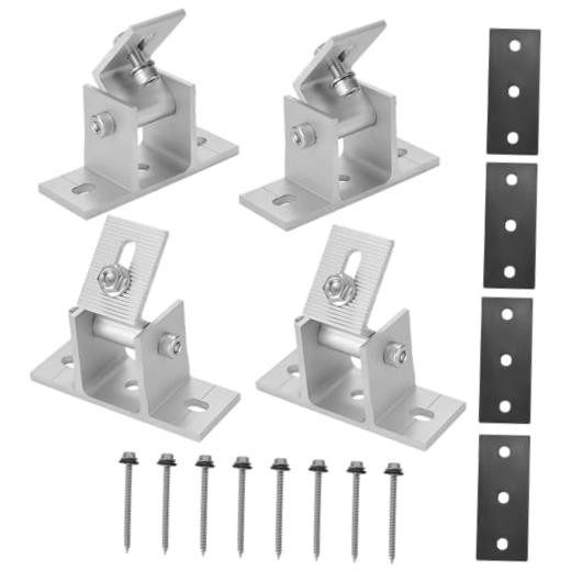 4 Pack Solar Panel Mounting Brackets Base, Adjustable RV Solar Panel Mount,