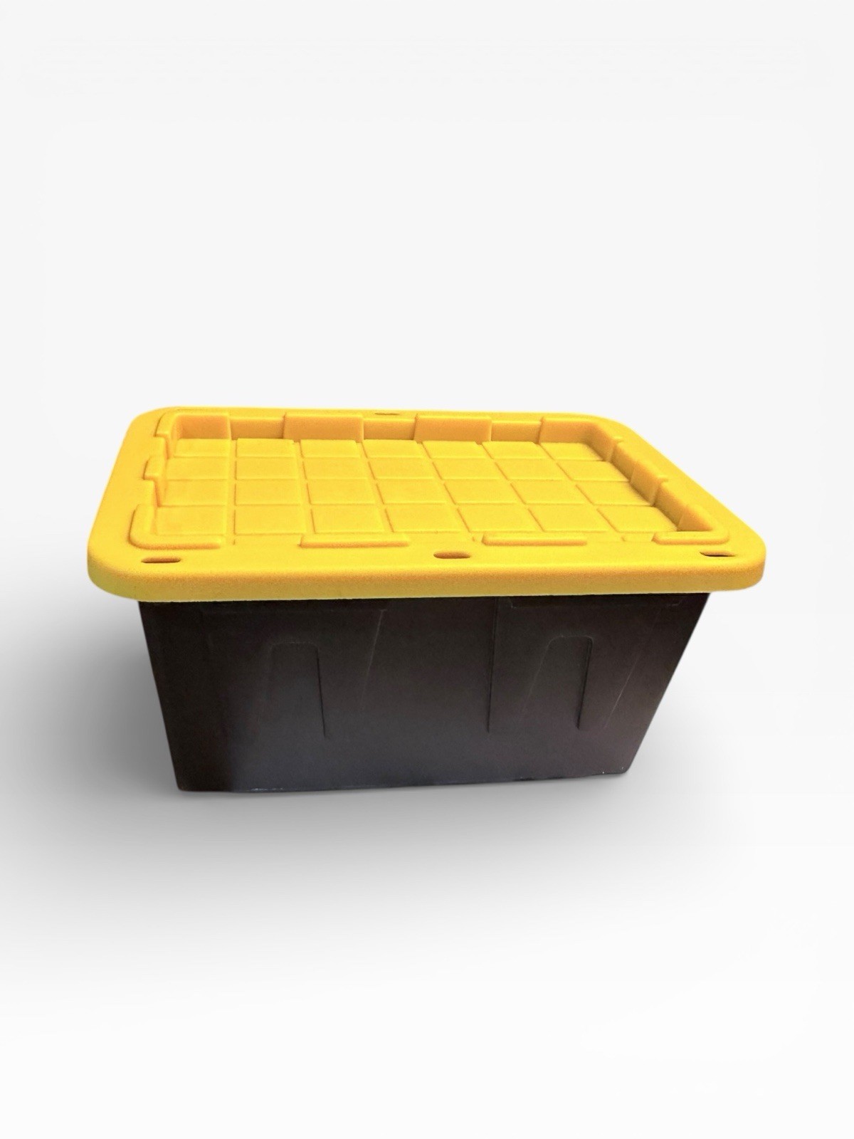 Lowe's Teeny Tote Storage Container 4.8 x 3.3 x 2.4 Black Yellow .38 quart viral