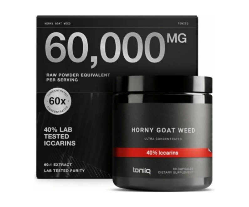 Toniiq Super Strength Horny Goat Weed for Men & Women 60,000mg Hornygoatweed 60