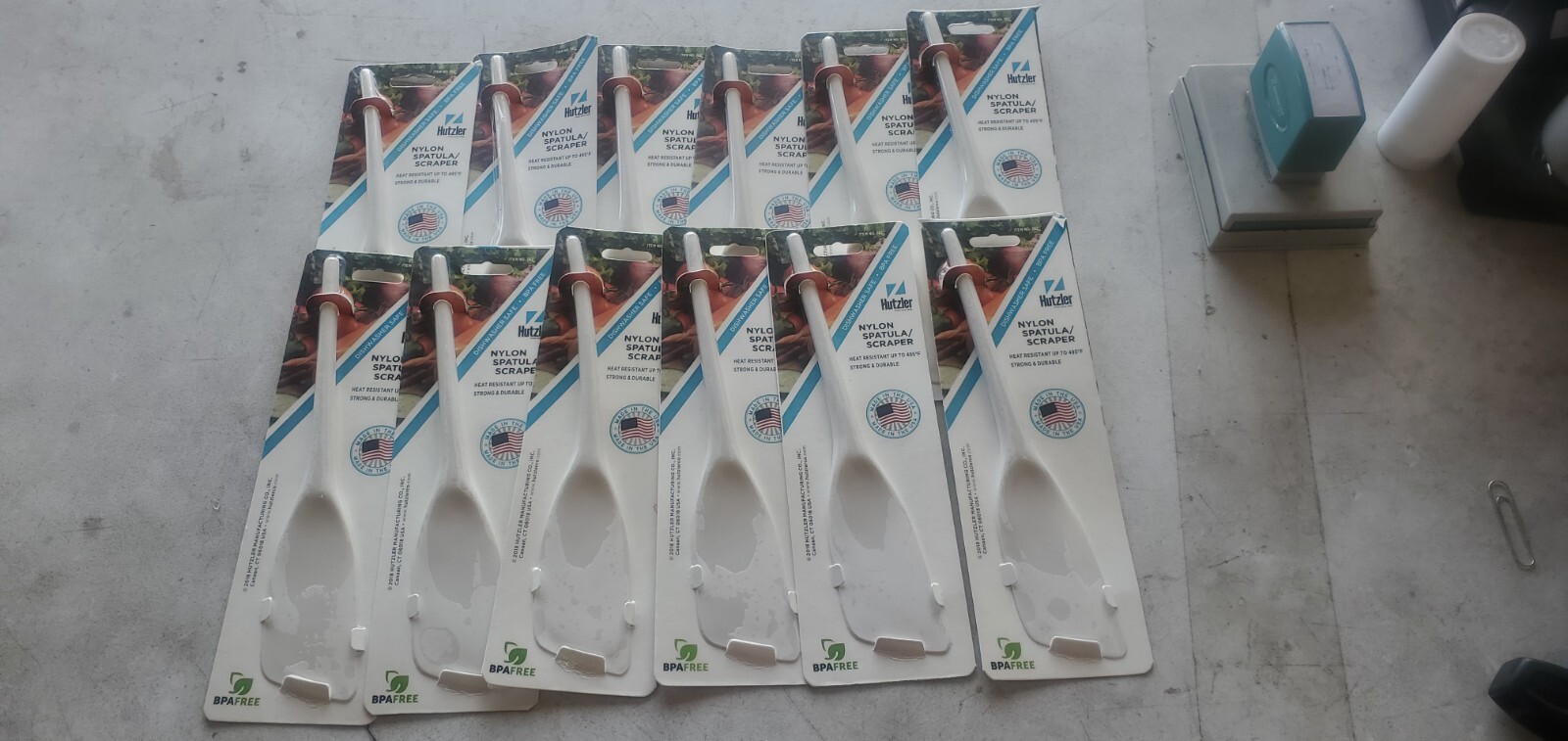 Lot Of 12 Hutzler #732 Reinforced 10" Nylon Spatula/Scraper Brand New Free Ship