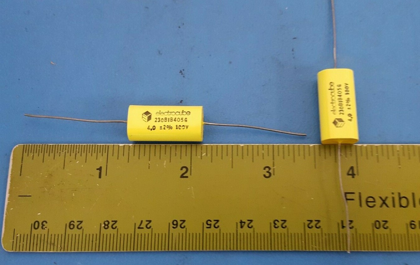 Capacitor Metalized 230B1B405G, Electrocube 100V 4uf, 2%, 4 Pcs