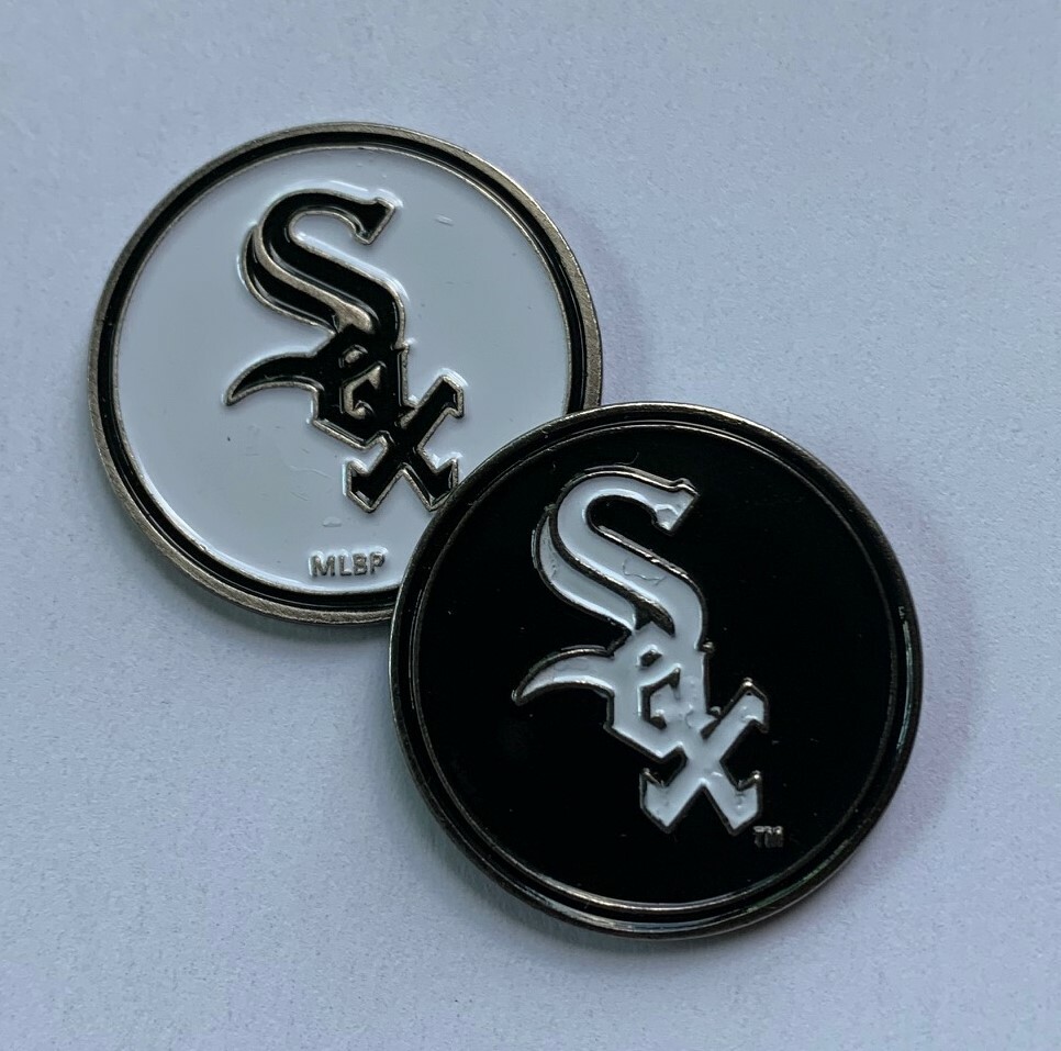 Chicgo White Sox Double Sided Golf Ball Marker New
