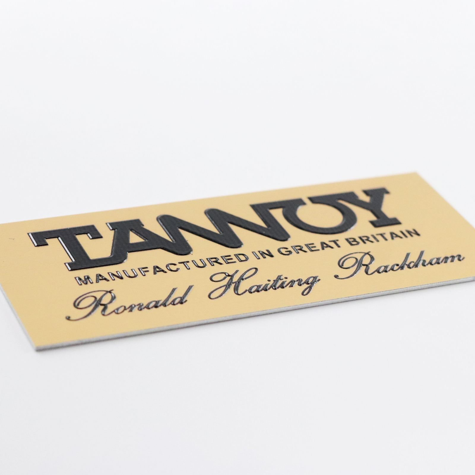 Custom Aluminum Tannoy RHR Speaker logo Badge 100mm(3.93")X40mm(1.57")