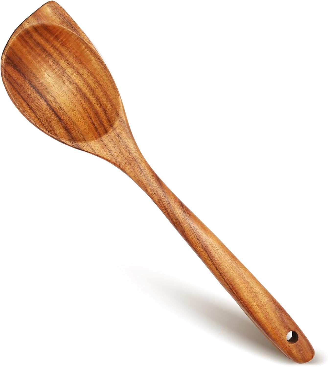 Wooden Spoons for Cooking, Natural Teak Wood Spoon and Spatula, Heat Resistant