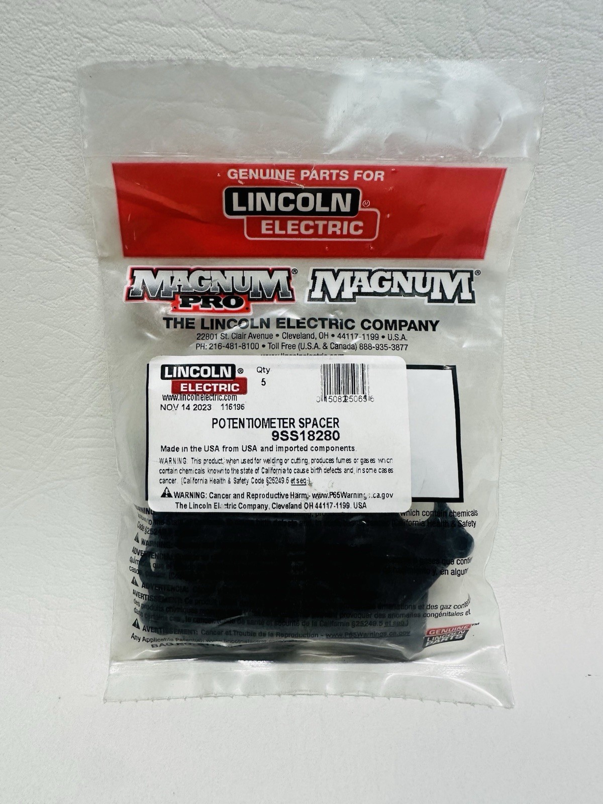 New Lincoln Electric 9SS18280 Potentiometer Spacers (qty 5)