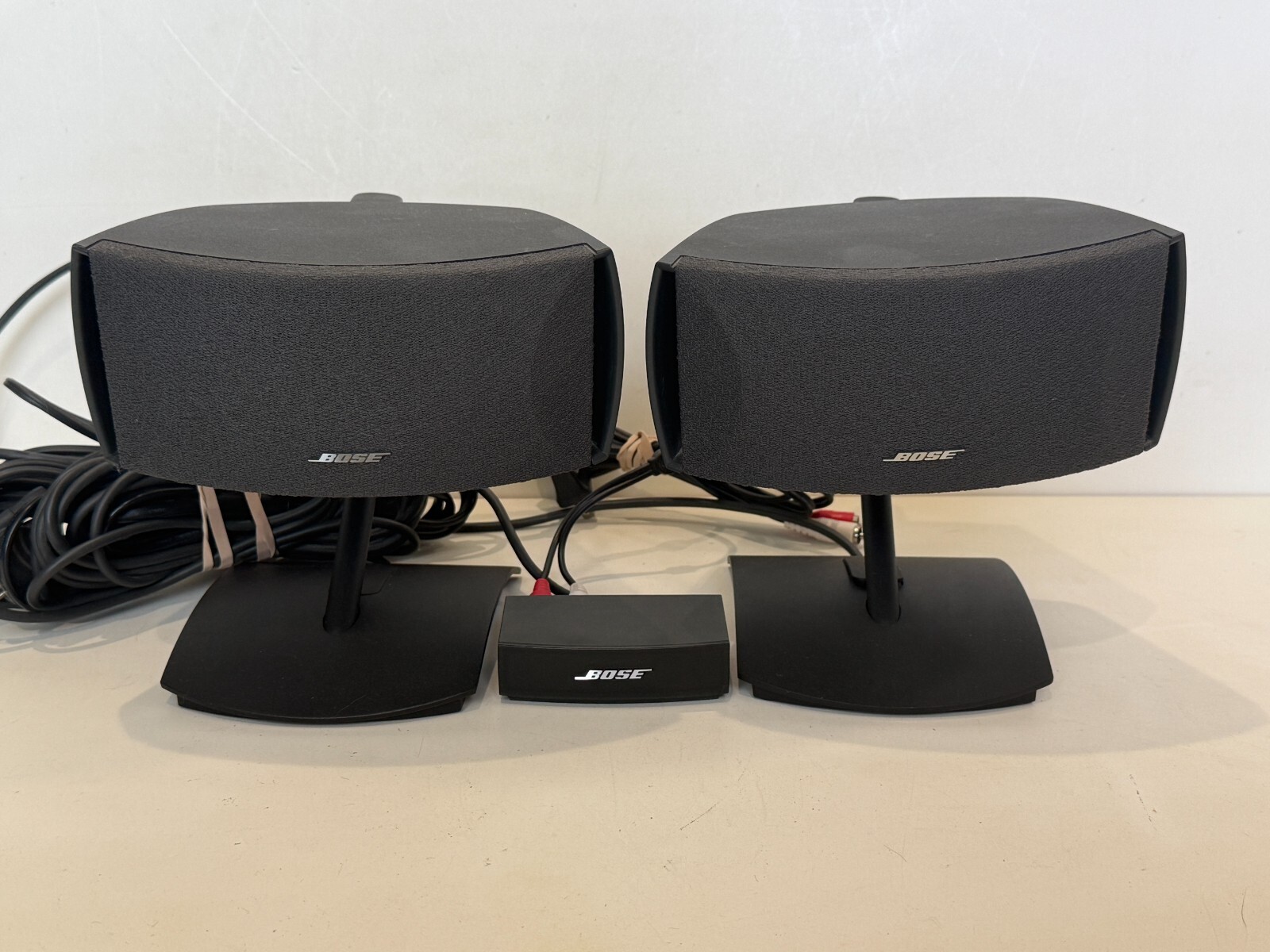 Pair Bose Cube Speakers 425616 w/CineMate Interface Cable 285396-001