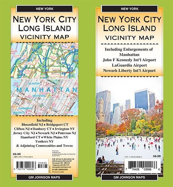 New York City & Long Island, Vicinity Map, New York,  by GMJ Maps