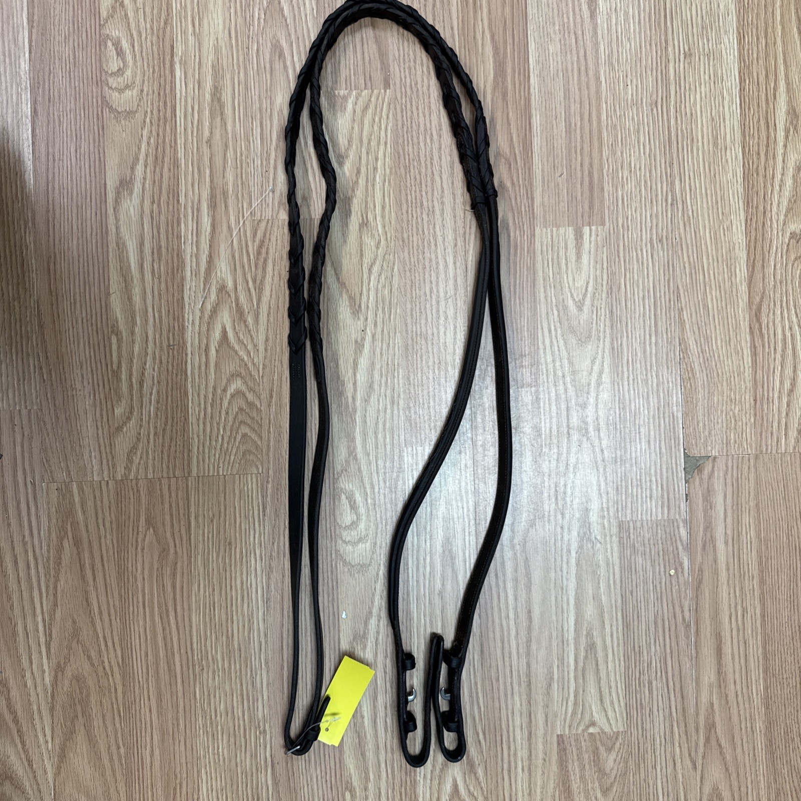 Antaras Brown Braided Reins - Havana 54"