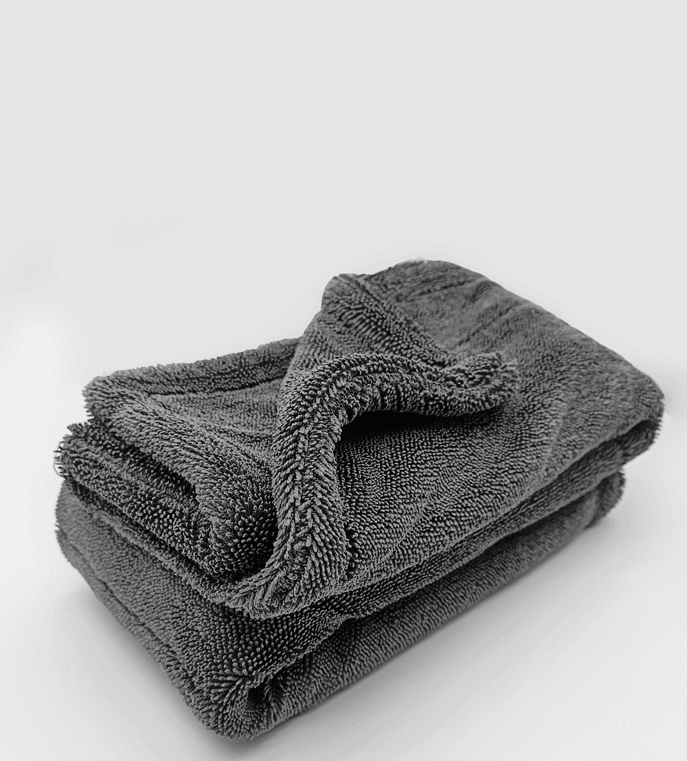 Dark Gray Microfiber Car Wash Drying Towel Dialed Water Drying Towel 1200 GSM