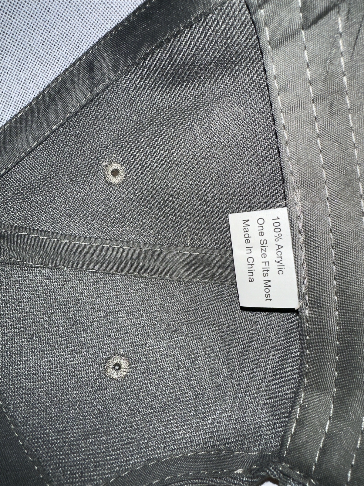 Dark Gray Solid Blank Hat Cap Hook Loop Acrylic New but pre-owned.