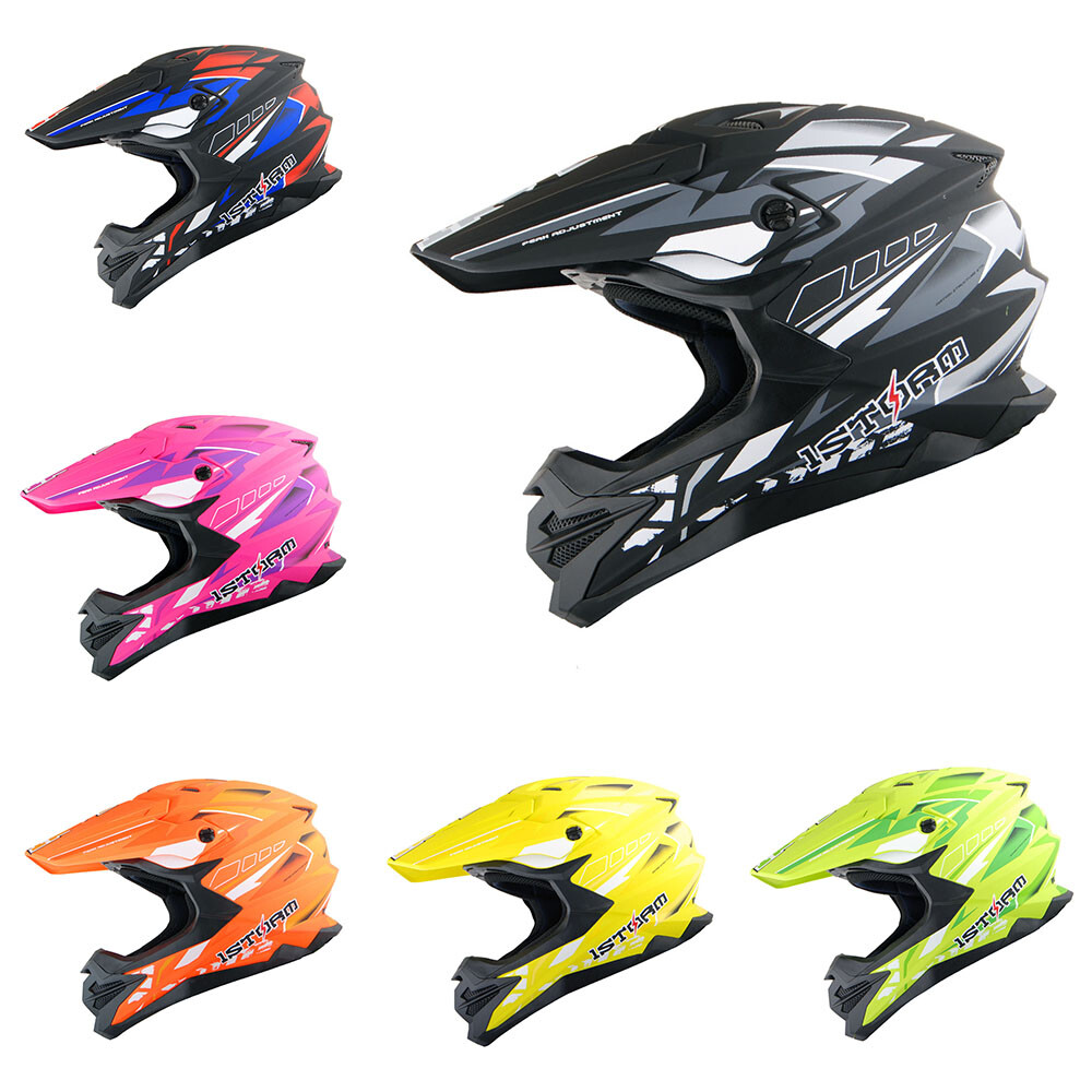 1Storm Motocross Mountain Bike Helmet BMX MX ATV Dirt Bike Storm Style HF803