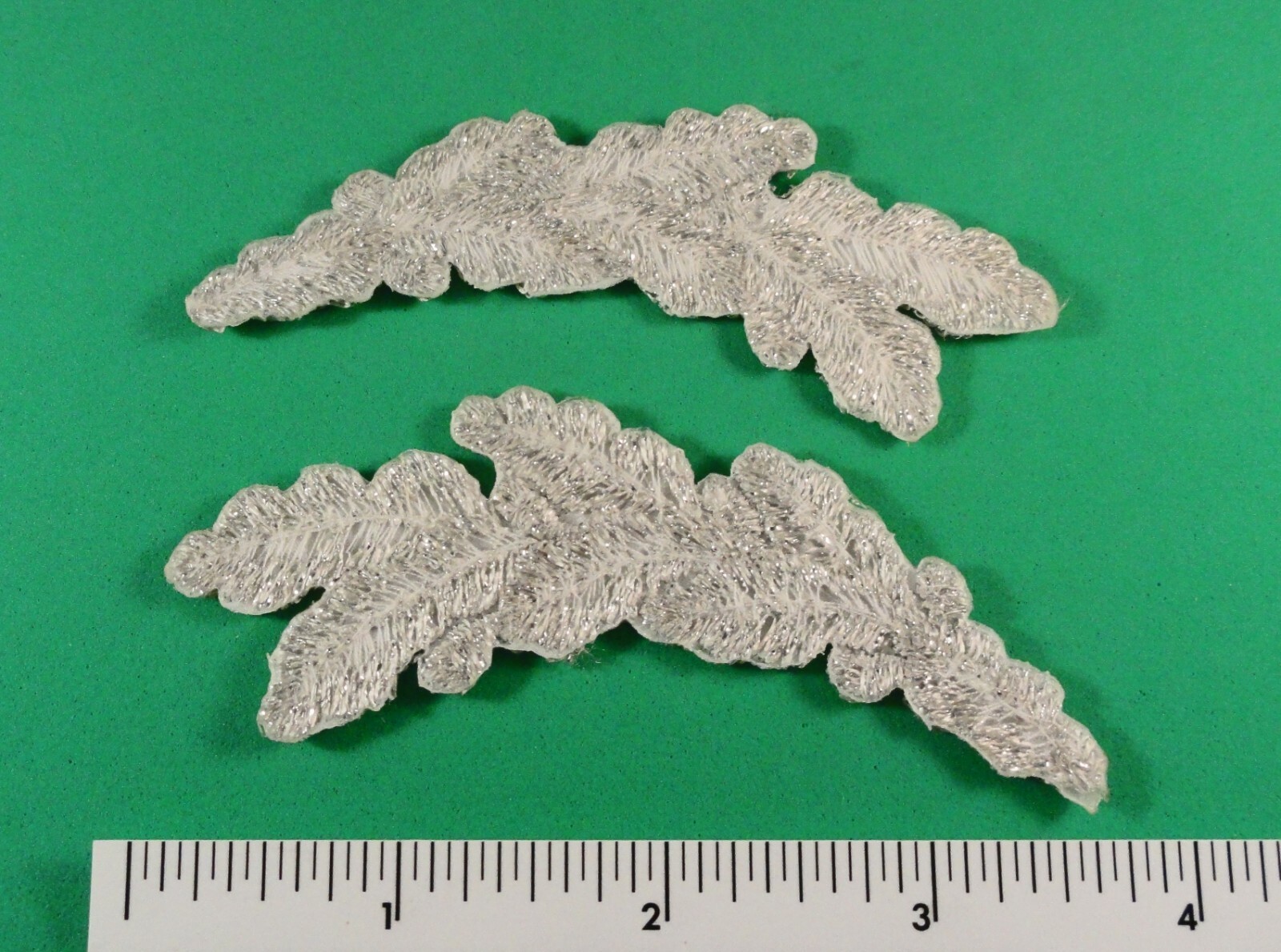 Vintage Cap Peak Embellishment Insignia - Silver Mylar "Scrambled Eggs"