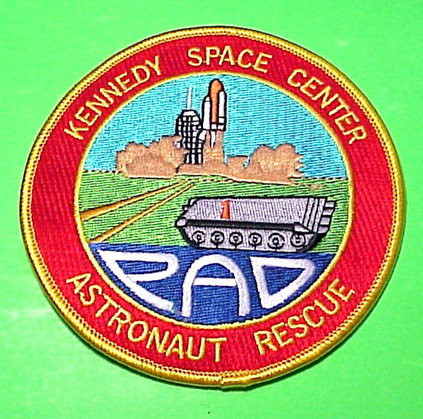 KENNEDY SPACE CENTER FLORIDA  ASTRONAUT RESCUE 4" FIRE DEPT  PATCH FREE SHIPPING