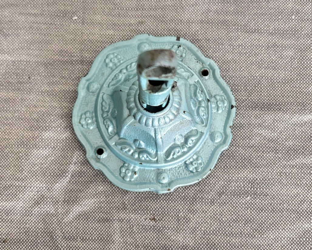 Vintage Antique Ceiling Bracket Chain Loop Ceiling Mount Cast Iron