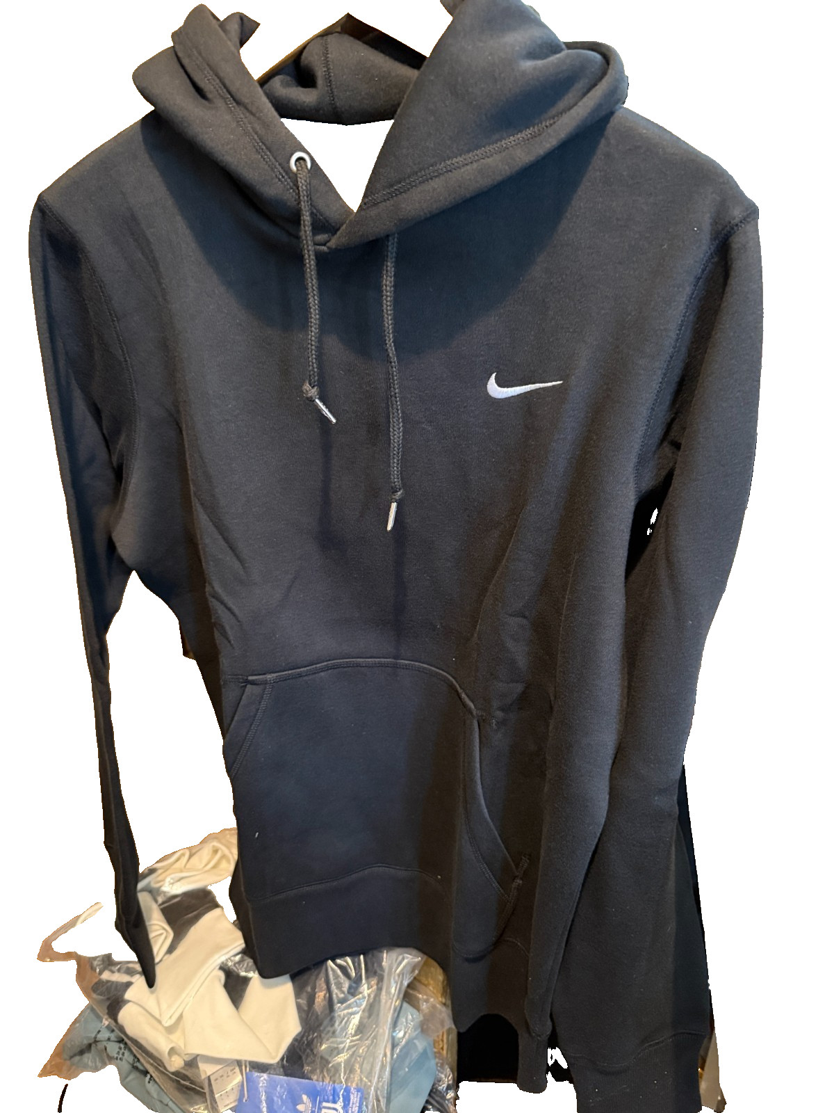 Mens Plain Black Tracksuit Set Hoodie  top Gym Casual Sportswear  med.  new