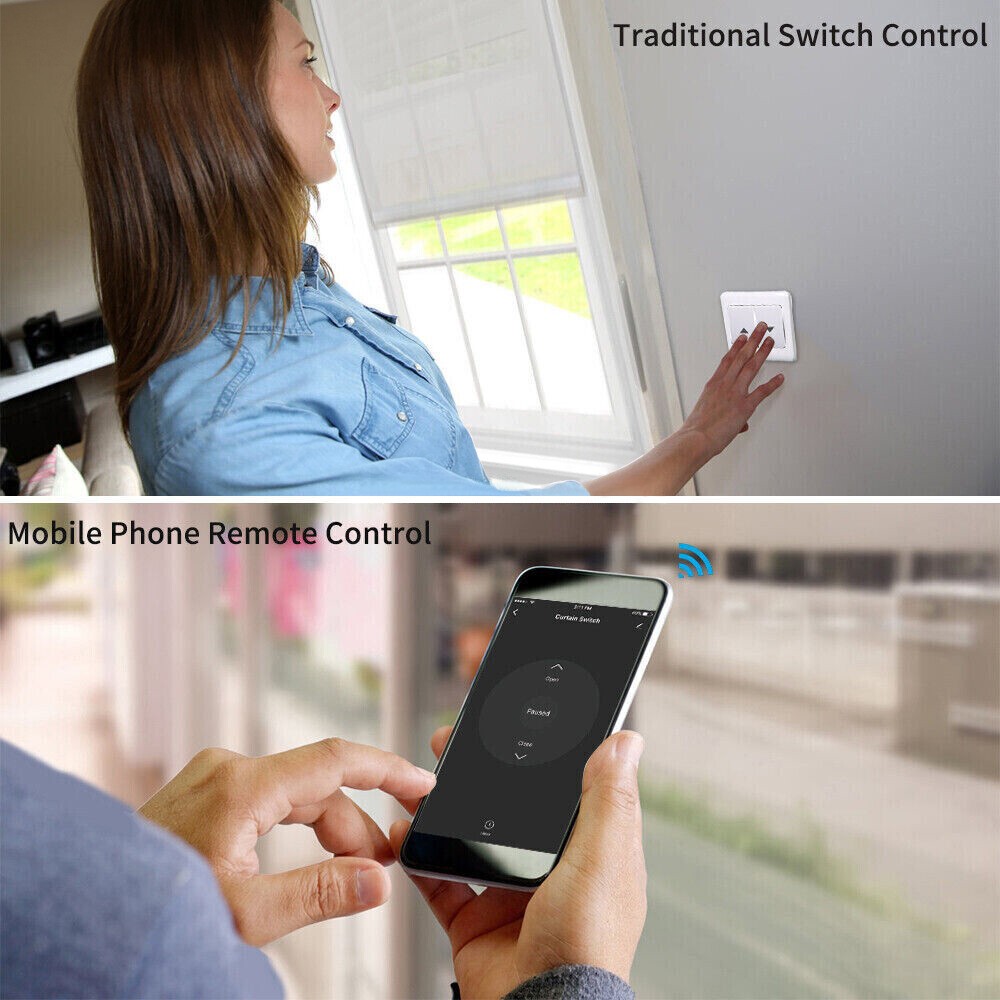 Smart WiFi Switch Curtain Blinds Module Roller Shutter Motor For Tuya Alexa US