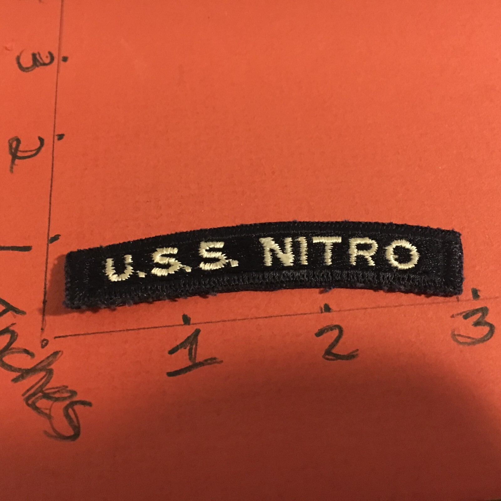 US NAVY SHOULDER STRIP TAB rocker Patch 12/1/22 USS Nitro