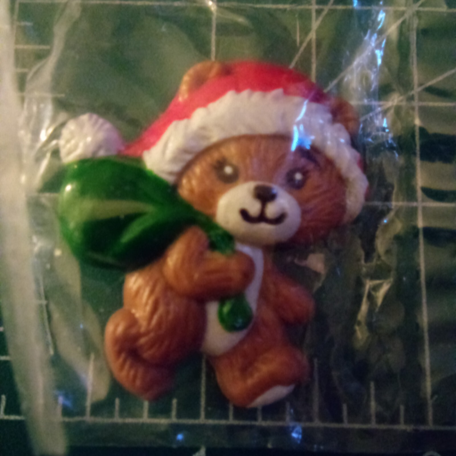 Russ Plastic Christmas Bear Pin