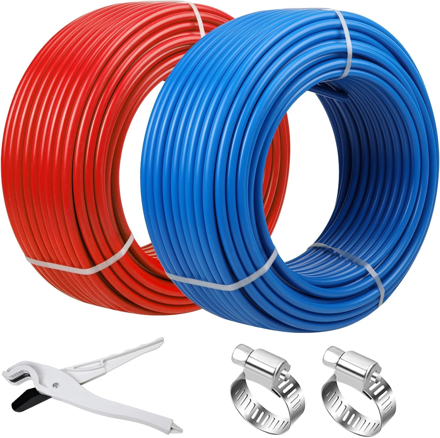 1/2 Inch PEX Tubing 2 Rolls 100 Ft Flexible Pipe for Plumbing & Water Lines