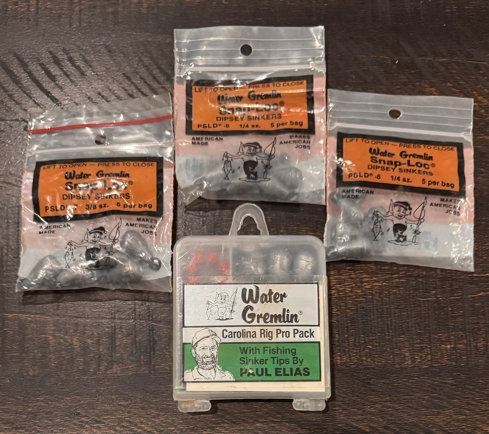 Water Gremlin Carolina Rig Pro Pack 24 PC Set & Dipsey Sinkers 3/8 1/4oz NOS NEW