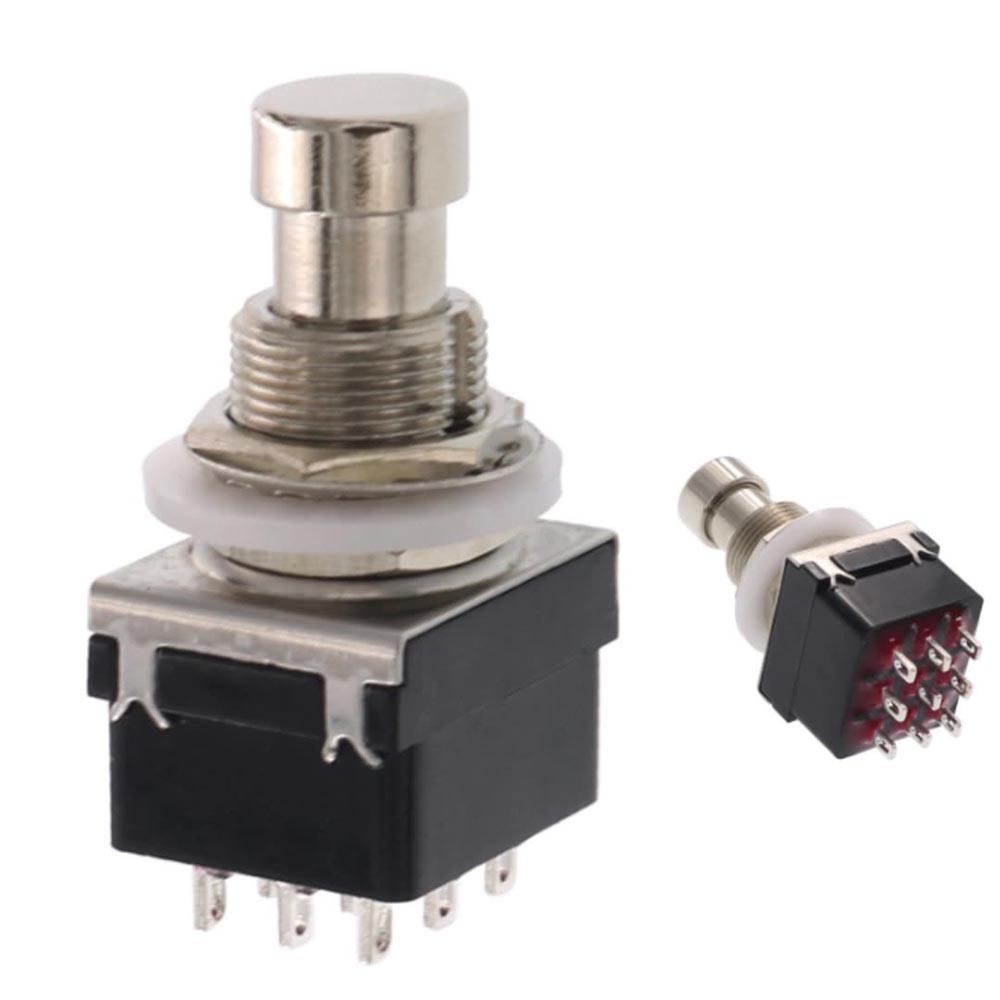 3PDT 9 Pin Guitar Effect Pedal Foot Switch Latching Stompbox Replacement Part