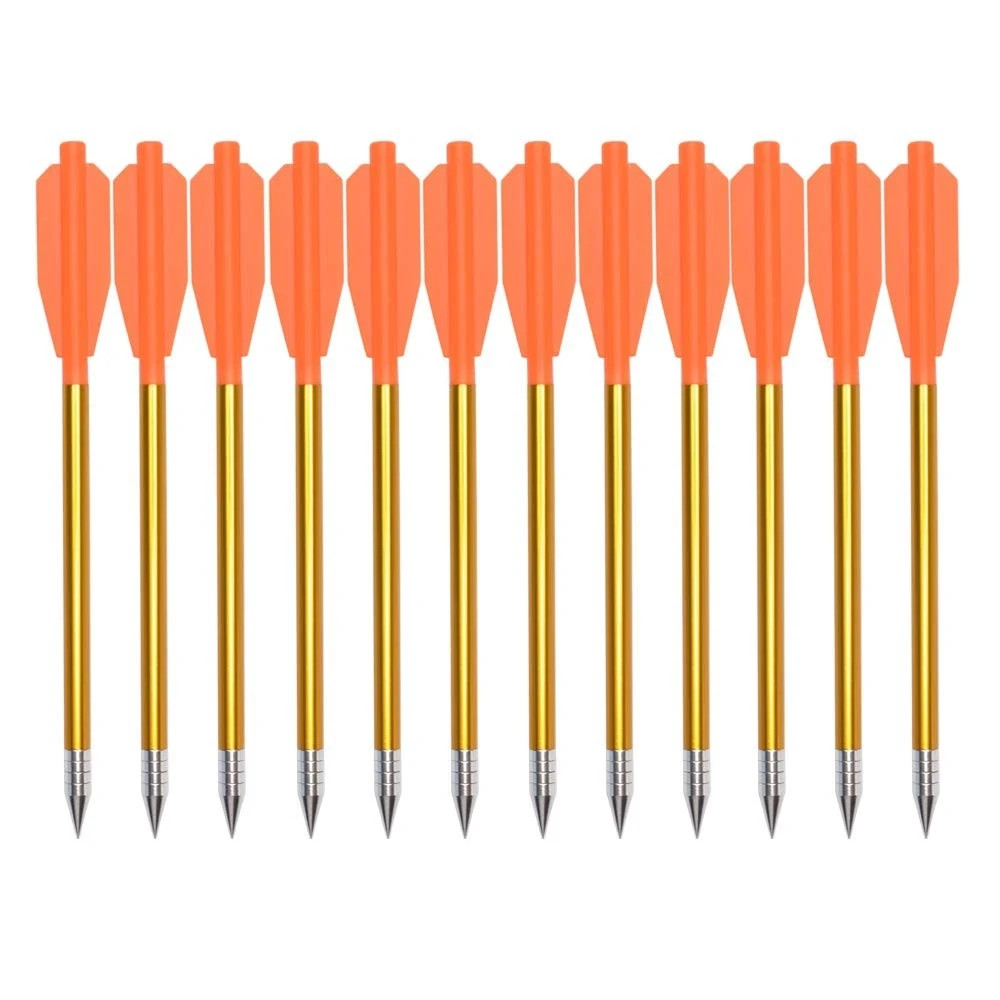 Crossbow Bolts Aluminium Arrows 6.3" Steel Tips Hunting Arrows for 50-80lbs M...