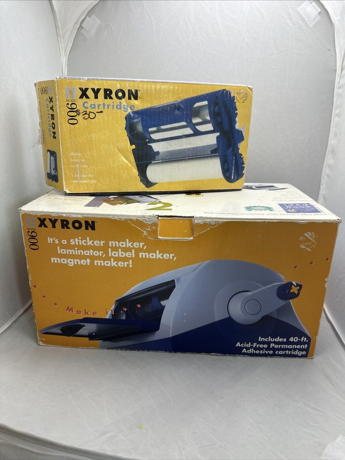Xyron Creative Station 900 Sticker Maker Laminator + NEW 9” Refill Cartridge