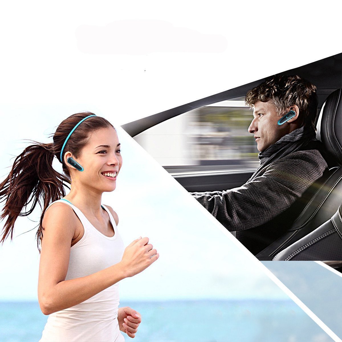 [New] Bluetooth Headset, Sunay V4.1 Mini Wireless Bluetooth Earpiece In-ear