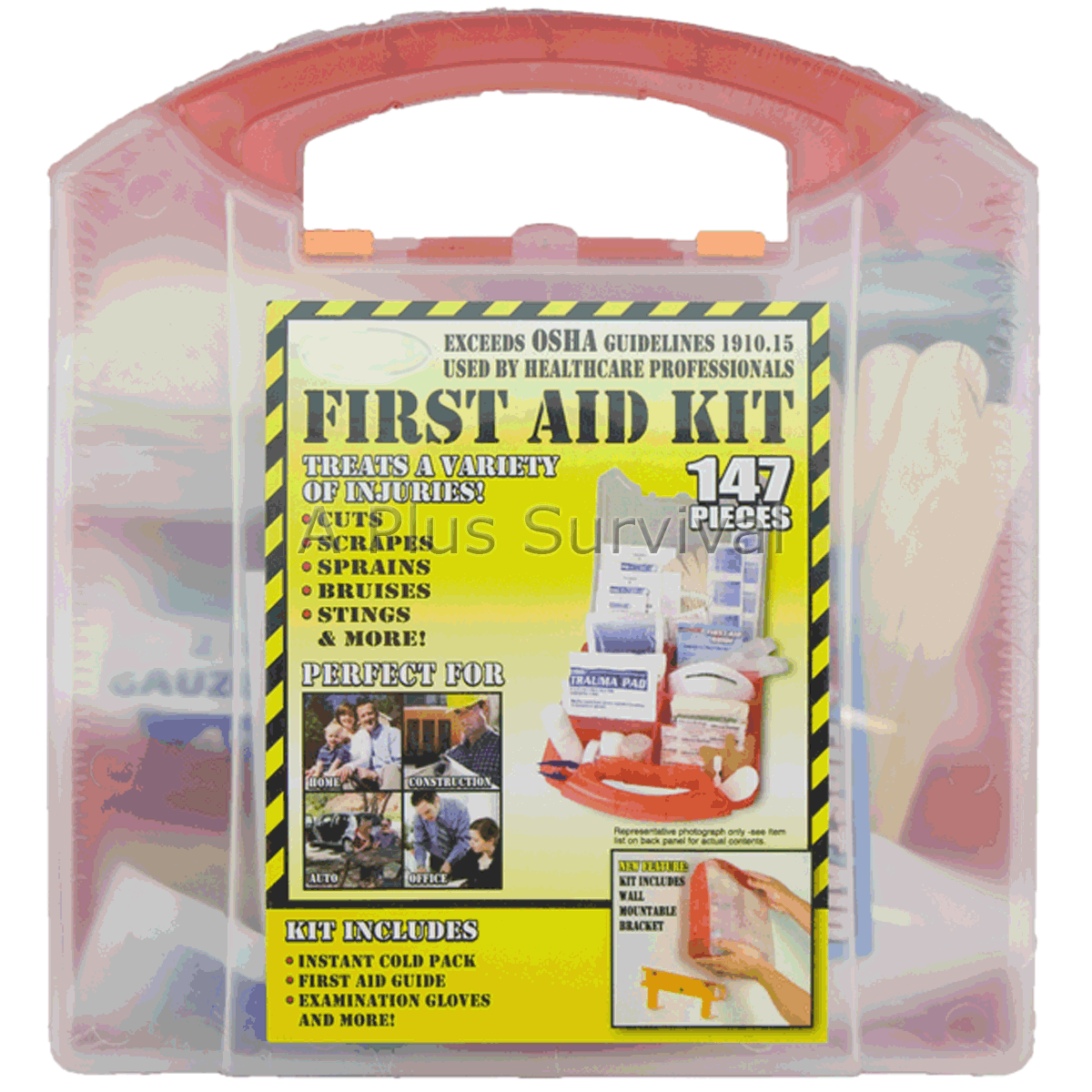 147 Piece First Aid Kit OSHA Camping Hunting Survival Emergency Kits