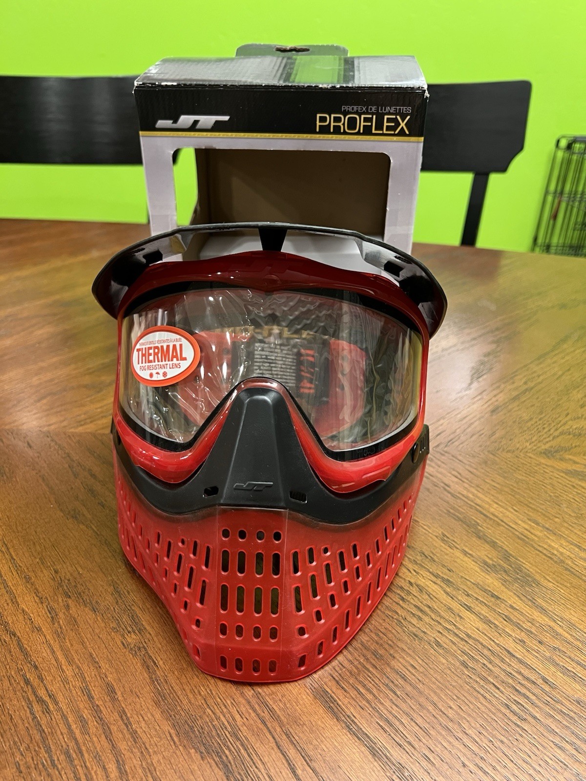 JT Spectra Proflex LE Google Ice Series Red w/Clear Thermal Lens.