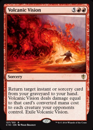 x1 Volcanic Vision R MTG Commander 2016 M/NM, English