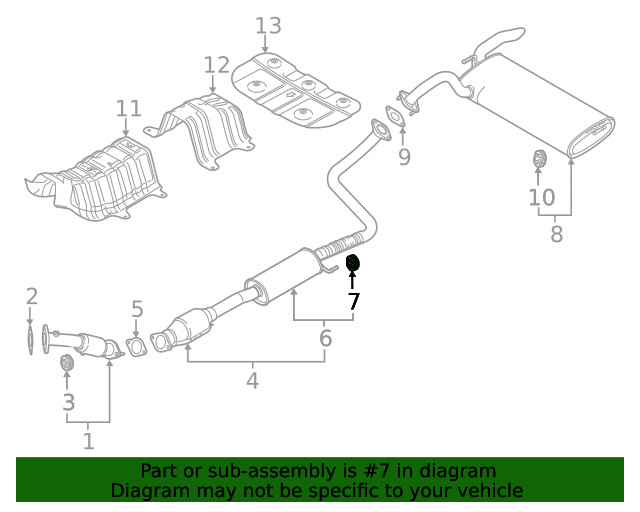 Genuine Kia Front Pipe Hanger 28760-2G000