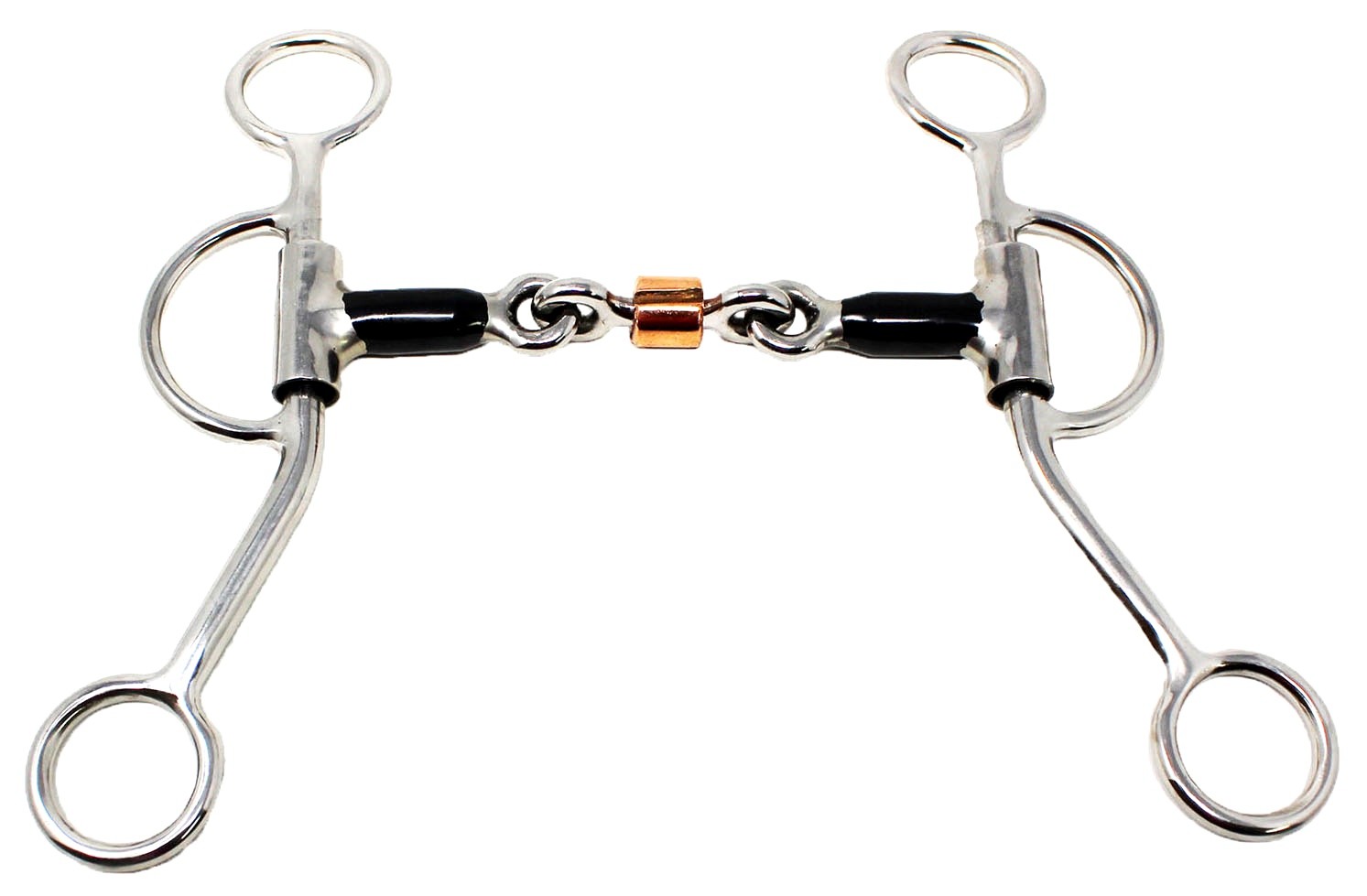 Horse Sweet Iron 5" Mouth Dog Bone Snaffle Bit w/ Roller 35613B5