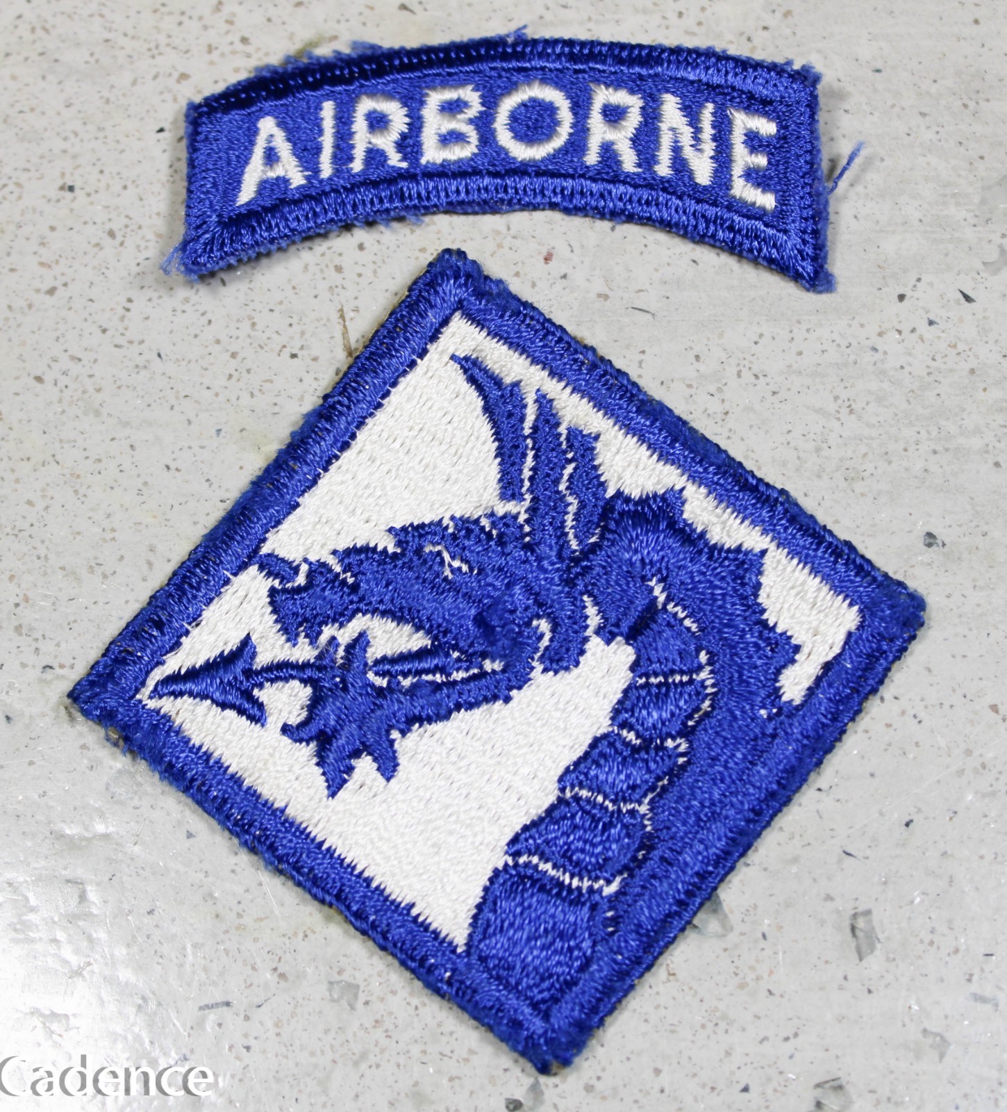 US Vietnam War Era XVIII Airborne Corps Patch W/ Airborne Tab All Cut Edge B846
