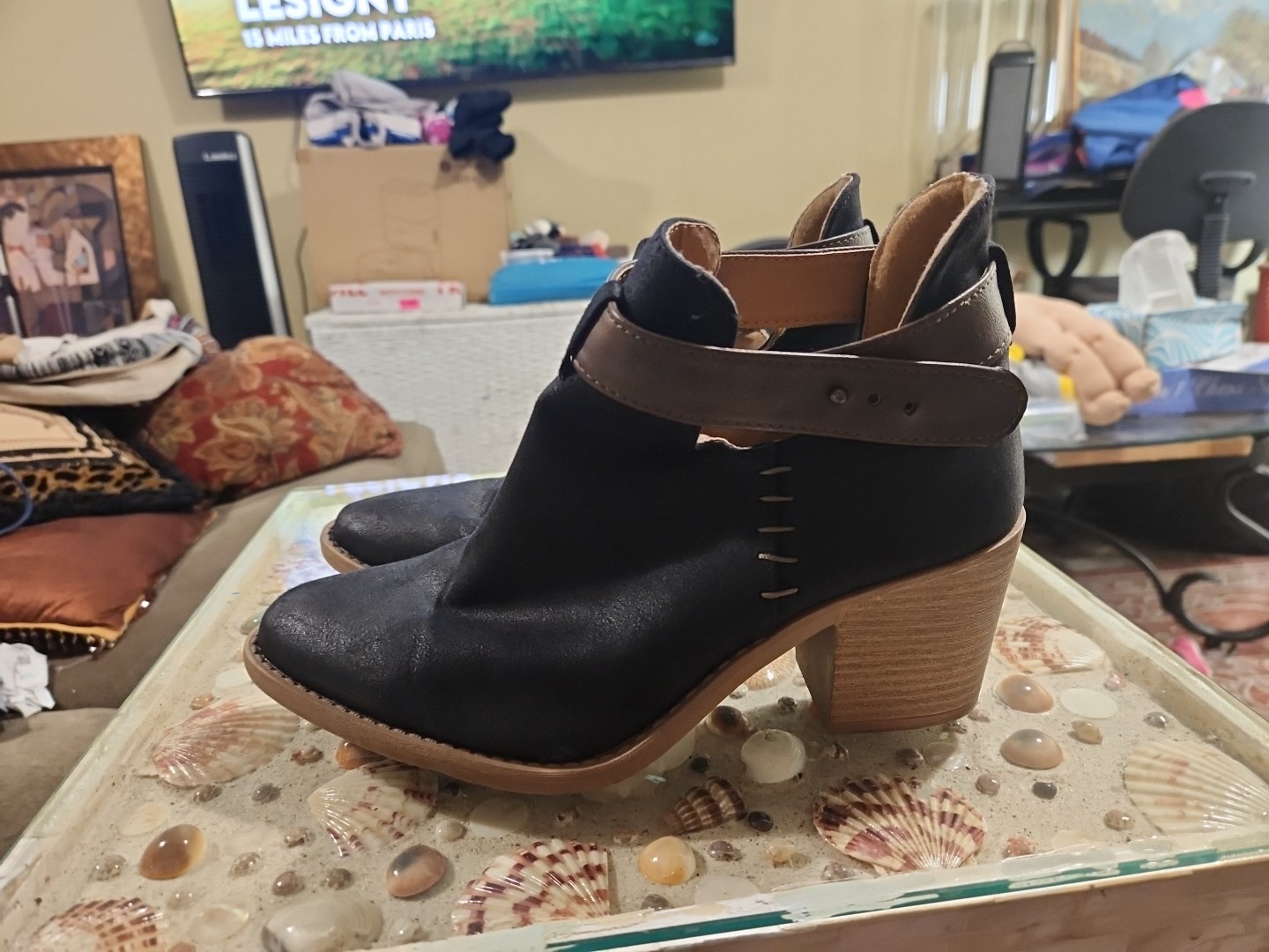 qupid Heeled boots Black US Sz 8