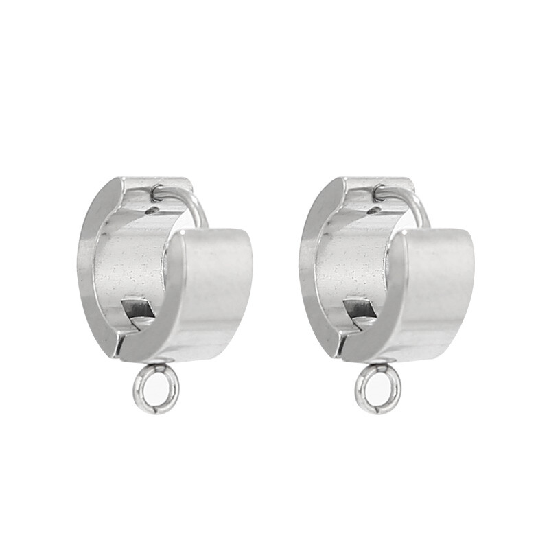 Stainless Steel Circle Hoop Ear Hooks Earrings Findings for DIY Jewelry pin/clip