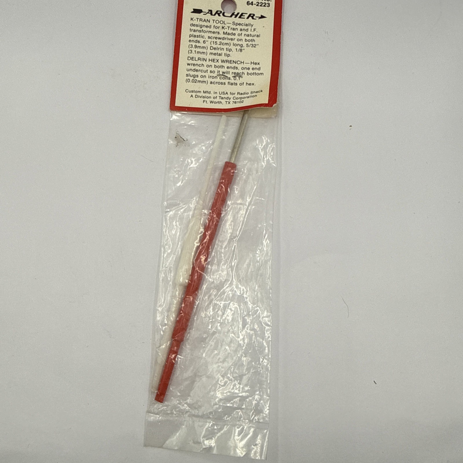 VINTAGE ARCHERS ELECTRONICS 64-2223 UNIVERSAL TV CRT ALIGNMENT TOOL SET KIT