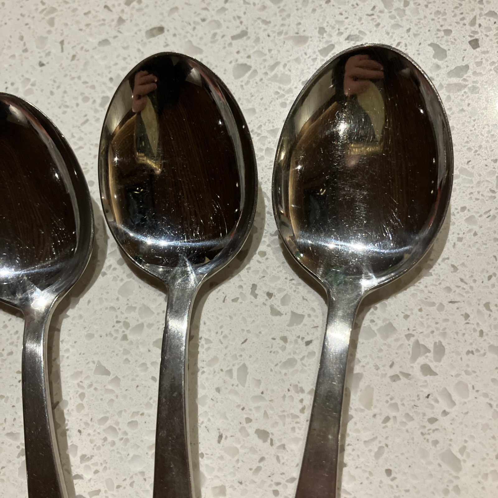 Set 5 Table Soup Spoons ESM7 by ESM Stainless 12/18 Germany