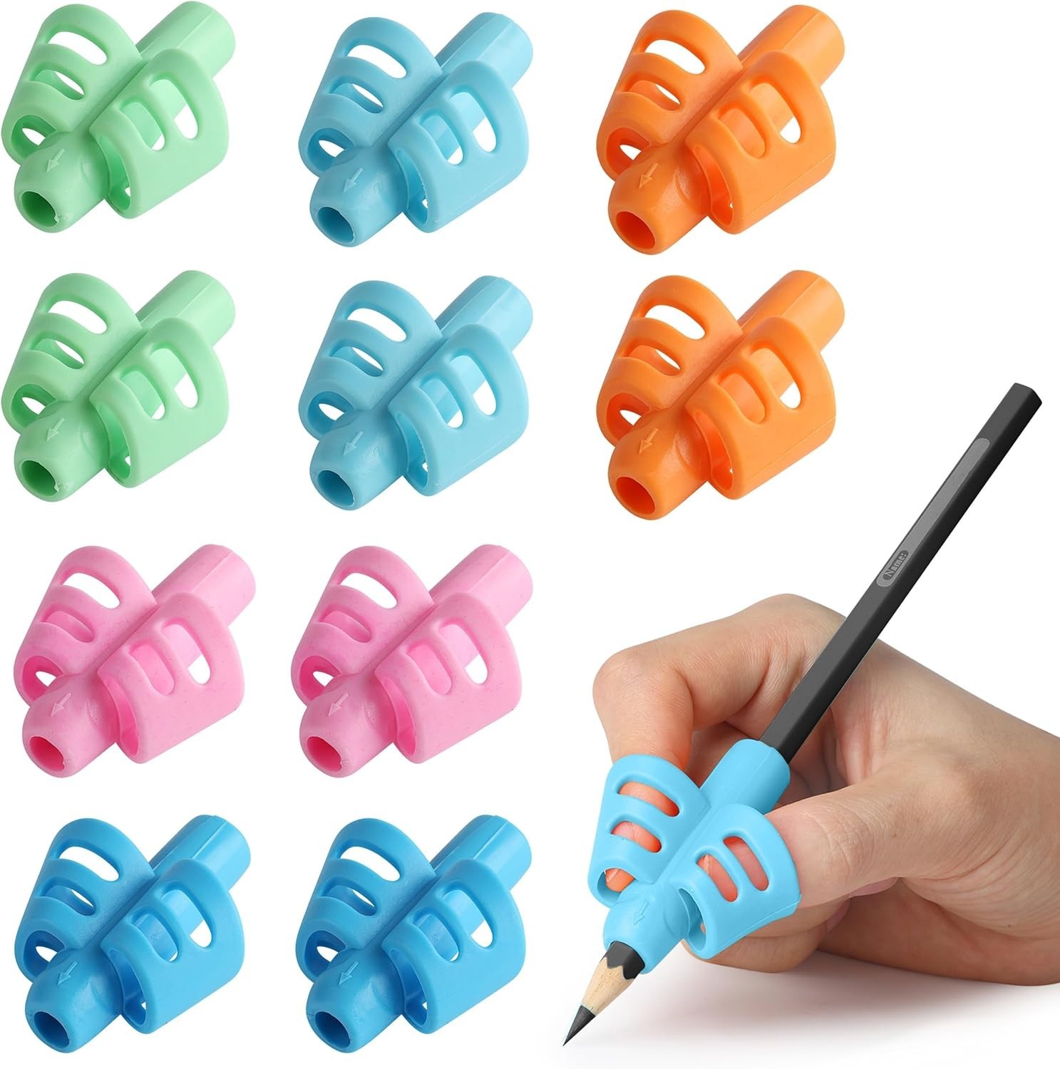 Pencil Grips for Kids Handwriting 8 or 20 PCS 8 or 20 Piece Set Multicolor