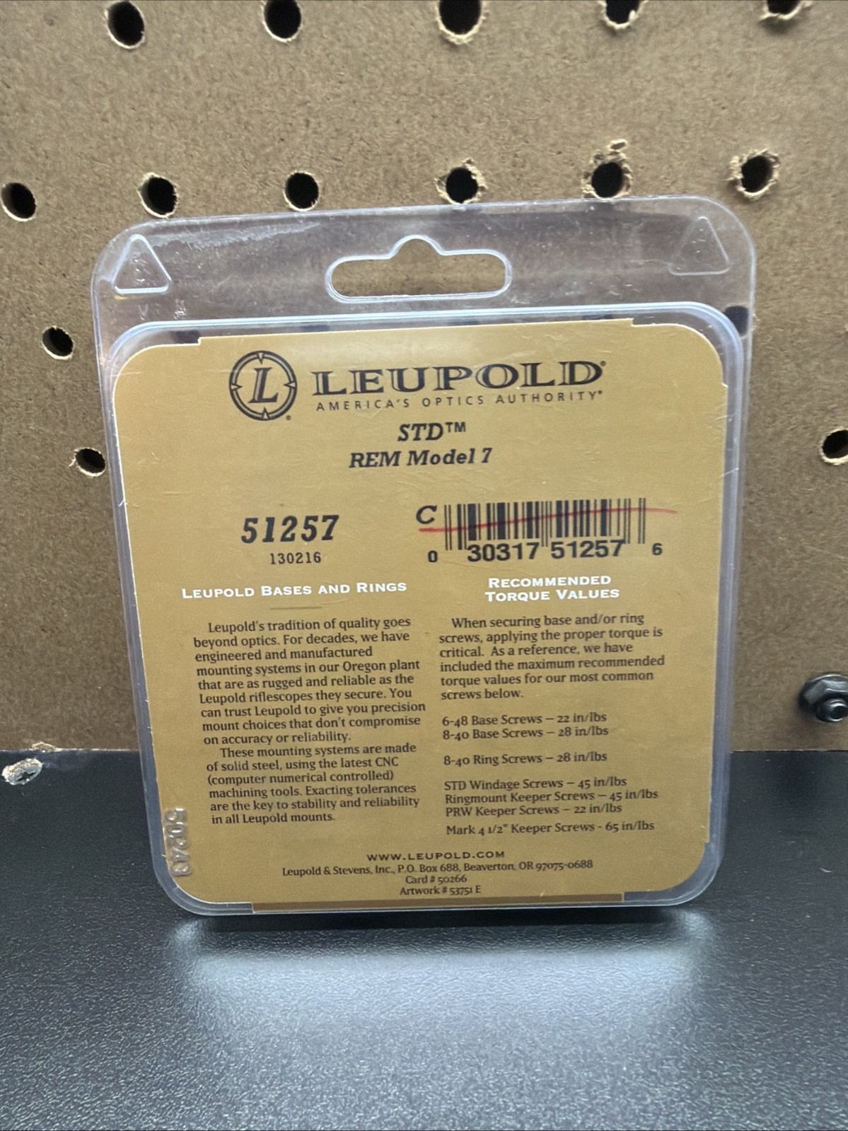 Leupold 51257 STD Remington Model 7 Rifle Two Piece Silver Scope Base NEW