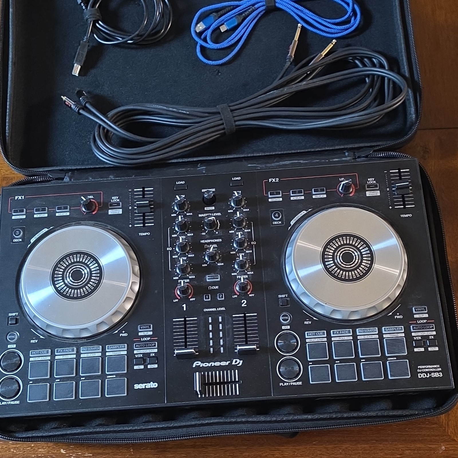 Pioneer DJ DDJ-SB3 2-Channel DJ Controller Built-In Sound Card Black