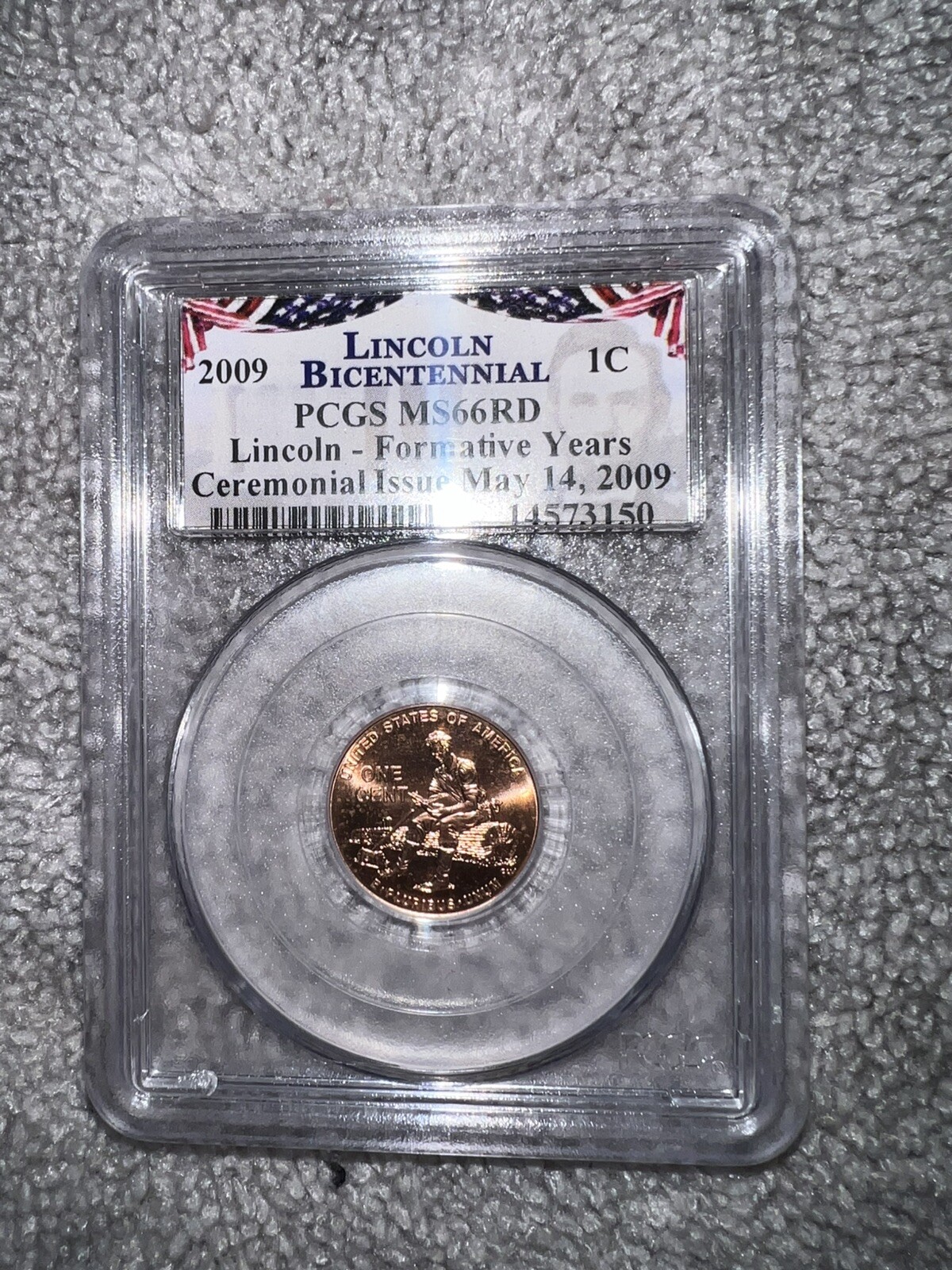 2009 LINCOLN BICENTENNIAL PCGS MS66 RD Formative Years Cent